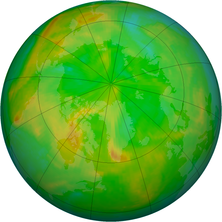 Arctic ozone map for 24 June 2001